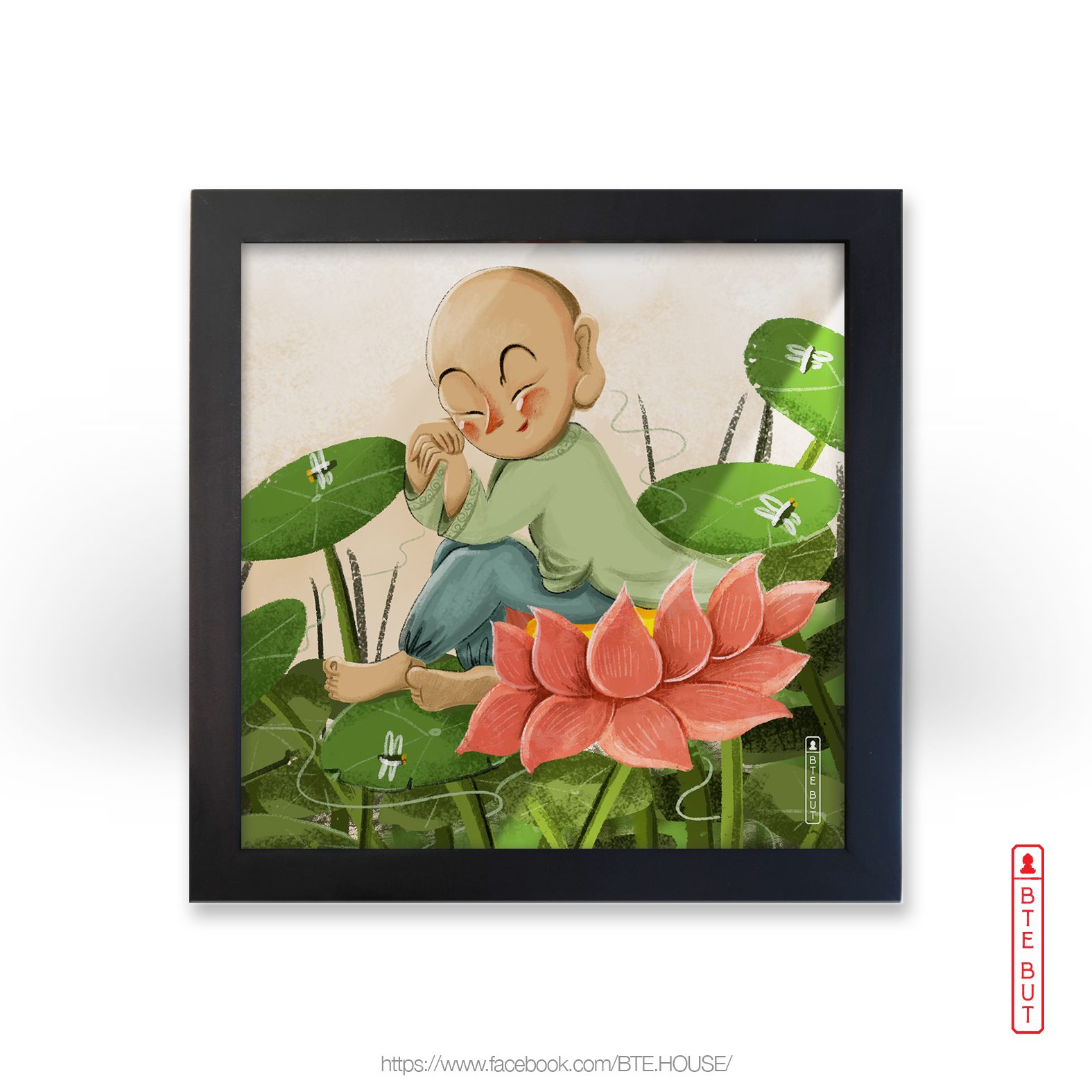 Tranh giấy Art - Chú tiểu