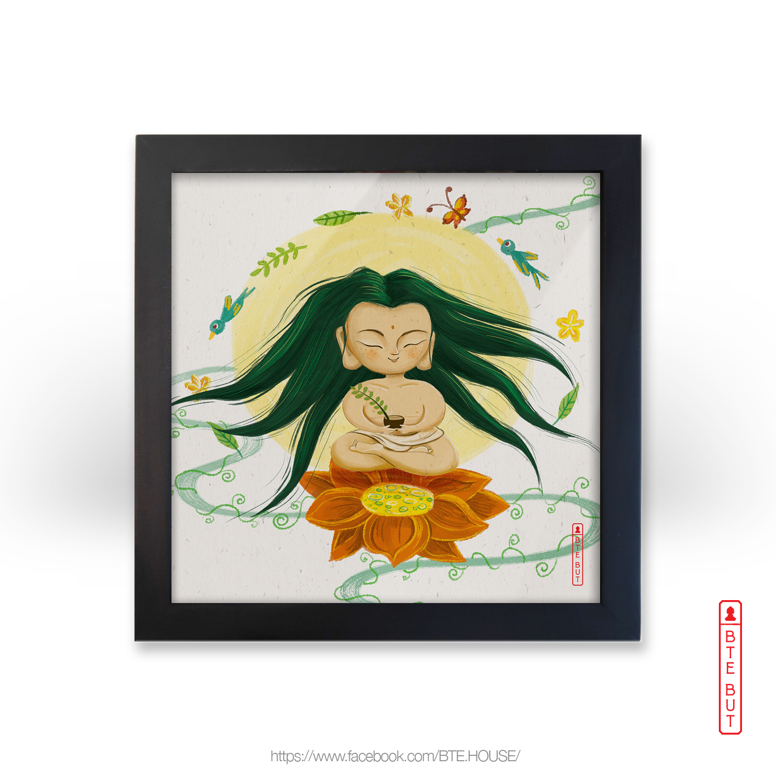 Tranh giấy Art - Dược Sư Phật
