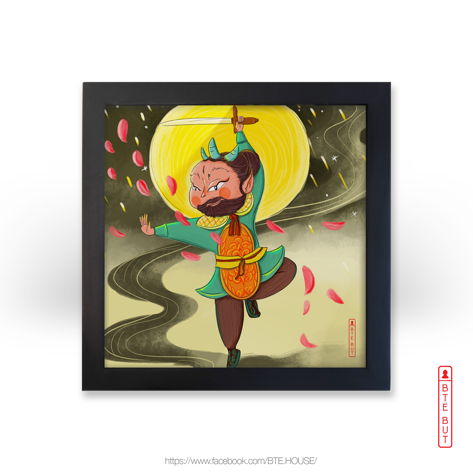 Tranh giấy Art - Hộ Pháp Bồ Tát Trừng Ác