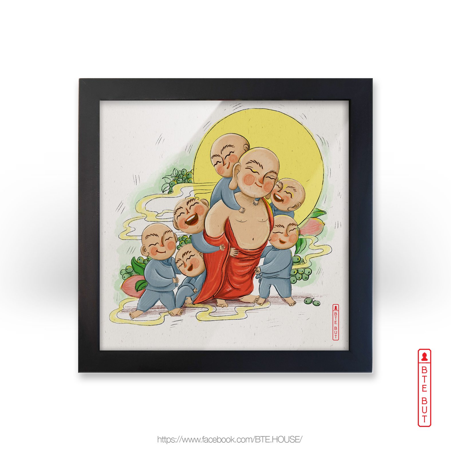 Tranh giấy Art - Di Lặc Phật