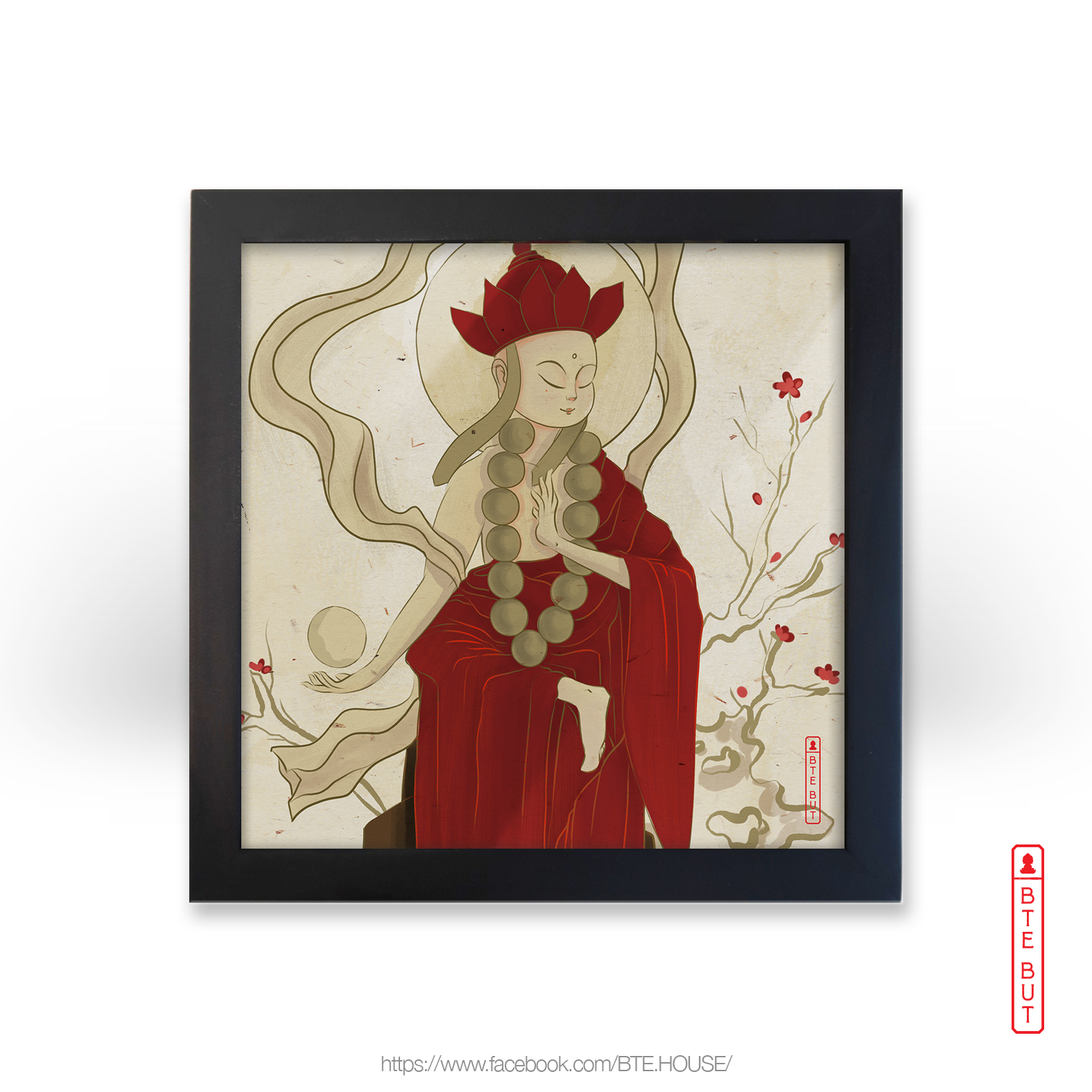 Tranh giấy Art - Địa Tạng Vương Bồ Tát